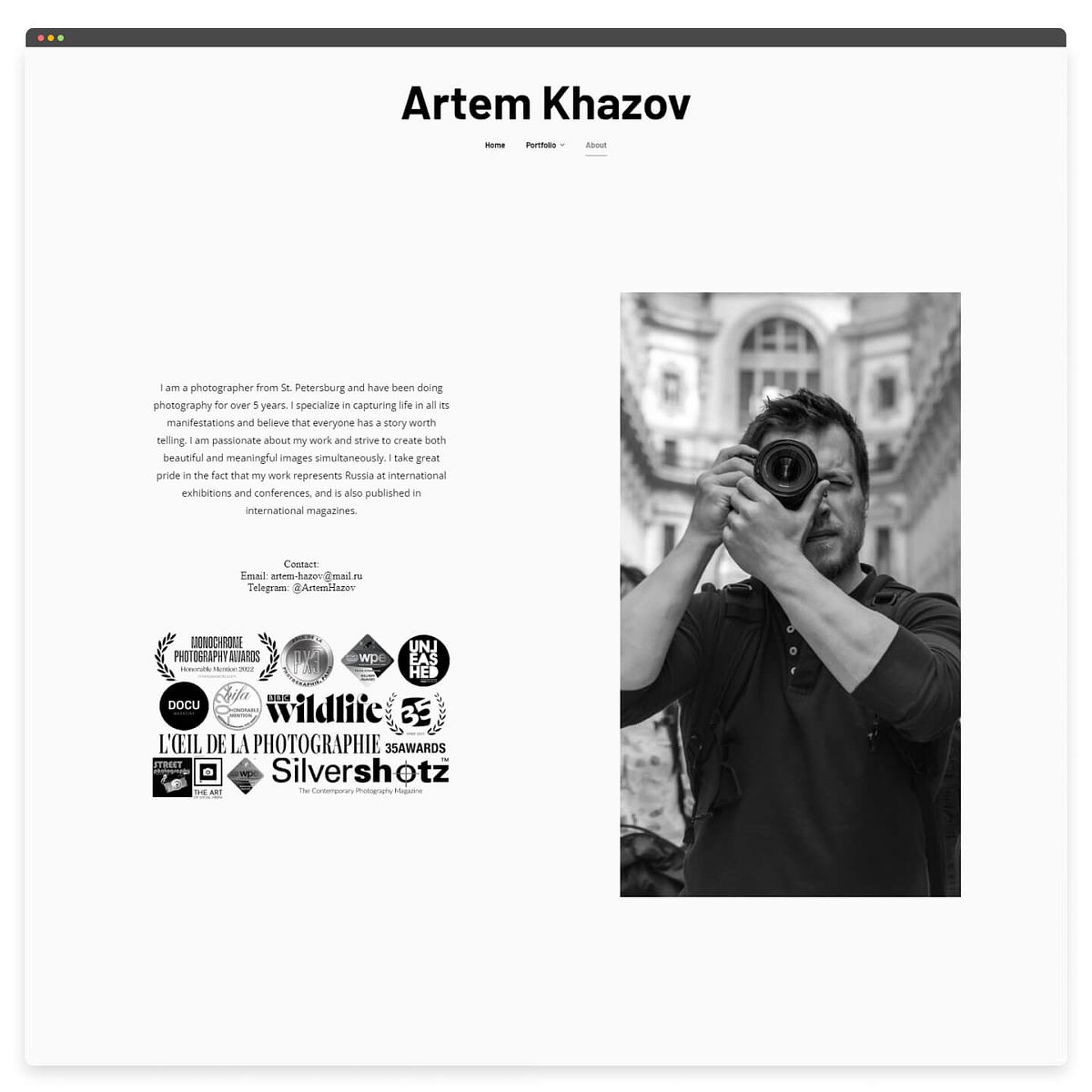 Le portfolio photographique d'Artem Khazov
