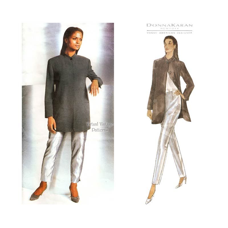 Vogue 1981 Jacket, Bodysuit, Pants by Donna Karan Size: 14-16-18