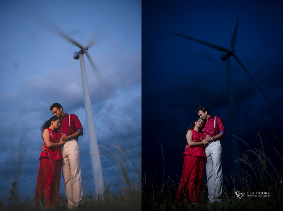 Wedding Outdoor Shoot in Windmill Farm Coimbatore