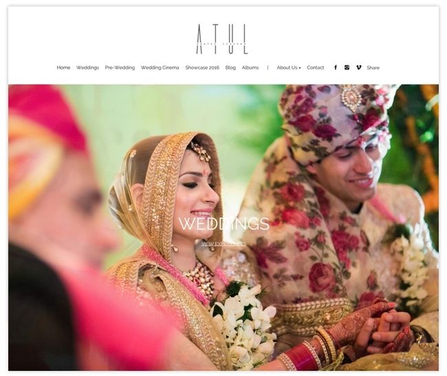 アトゥル・プラタップ・チョーハンの結婚式写真ウェブサイト