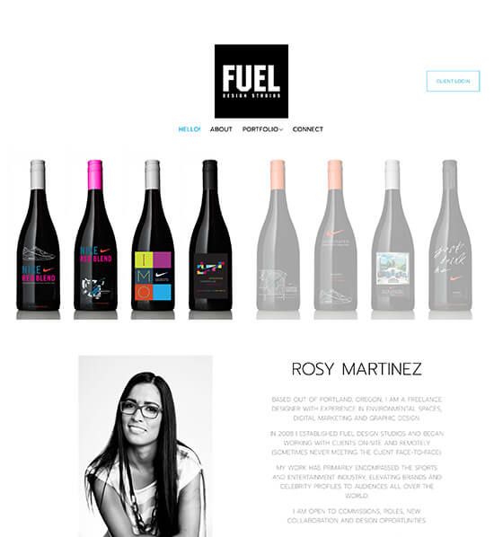 Rosy Martinez ポートフォリオ Web サイトの例