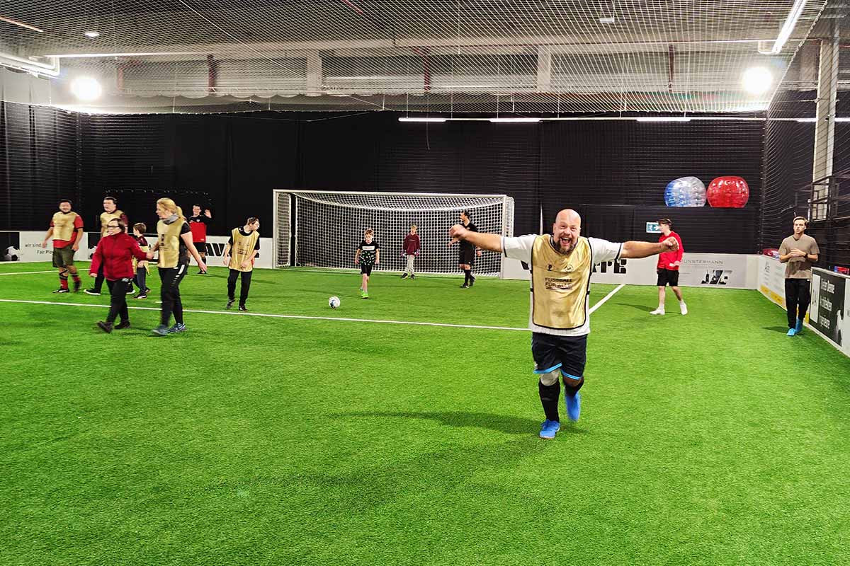 Fußballspiel in der Soccerhalle Ochtrup