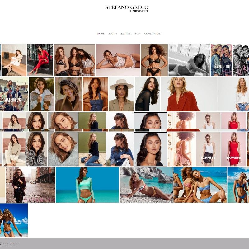 diseño de sitio web de fotografía de moda minimalista