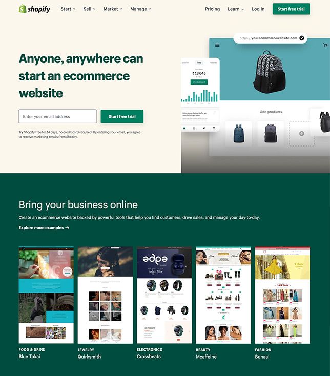 Shopify E-Commerce-Website-Builder