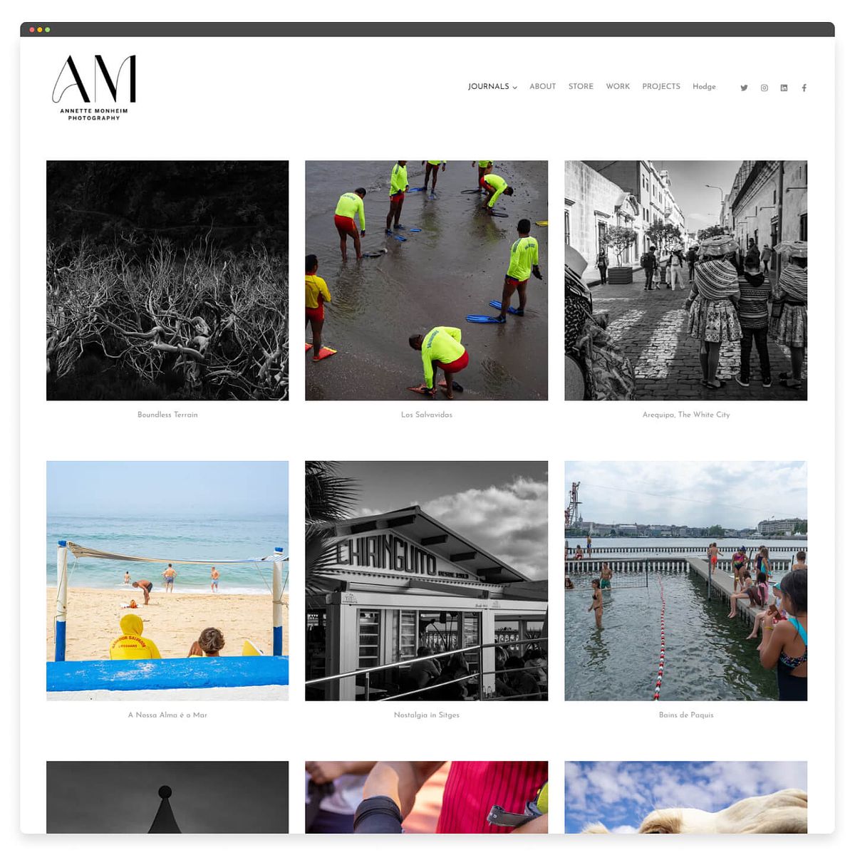 Annette Monheim Fotojournalistin Website-Design