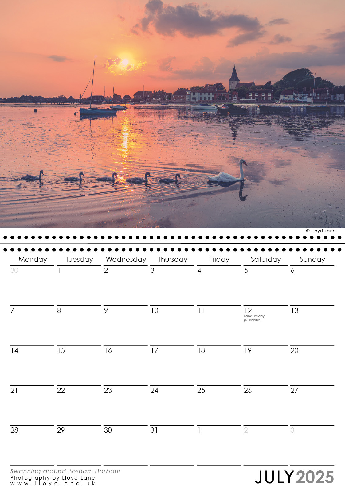 Sussex Calendar 2025 - Swanning around Bosham