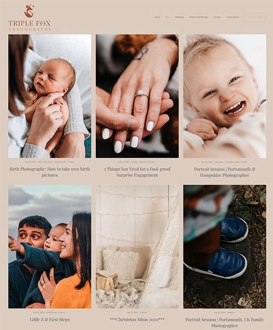 Blog de fotografía de bodas y maternidad de Triple Fox
