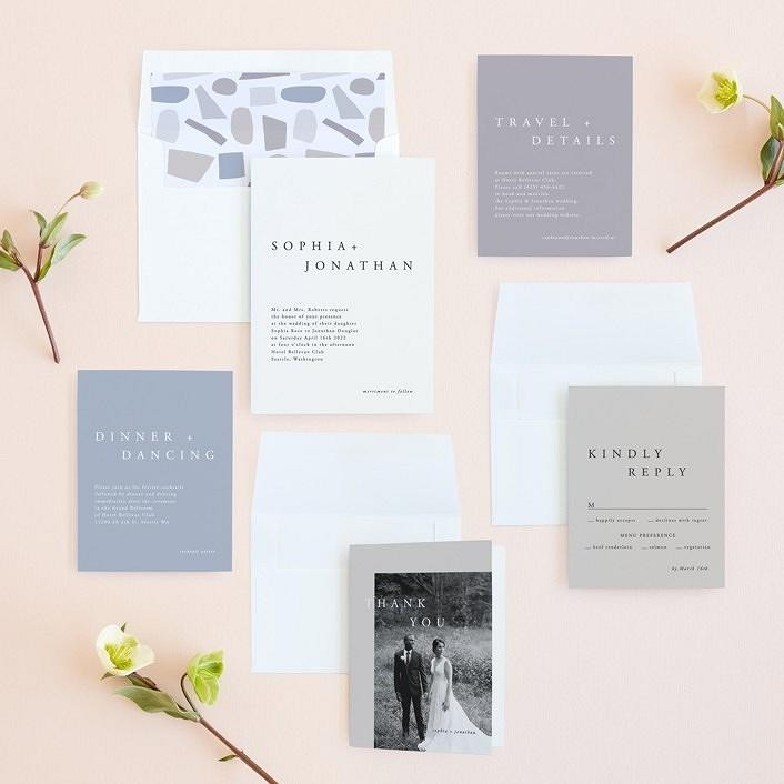 "the minimalist" wedding invitation suite