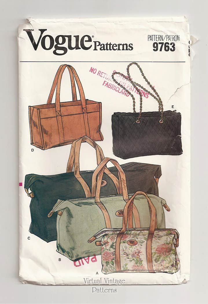 Vogue purse online patterns