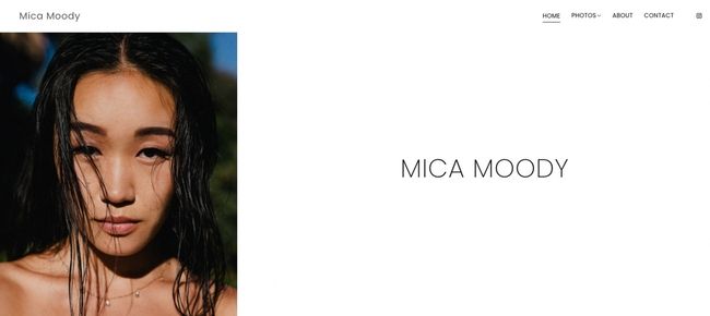 Modellierungsportfolio von Mica Moody
