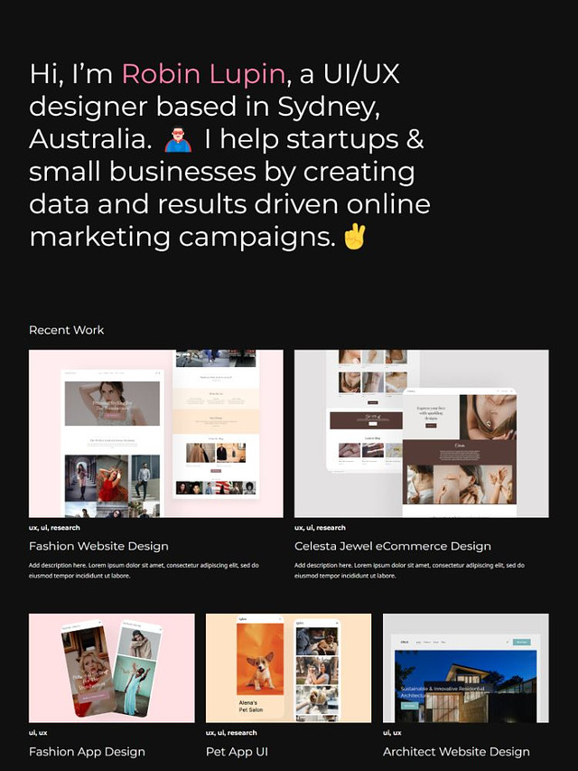Firebrand -  Pixpa One Page Website Template