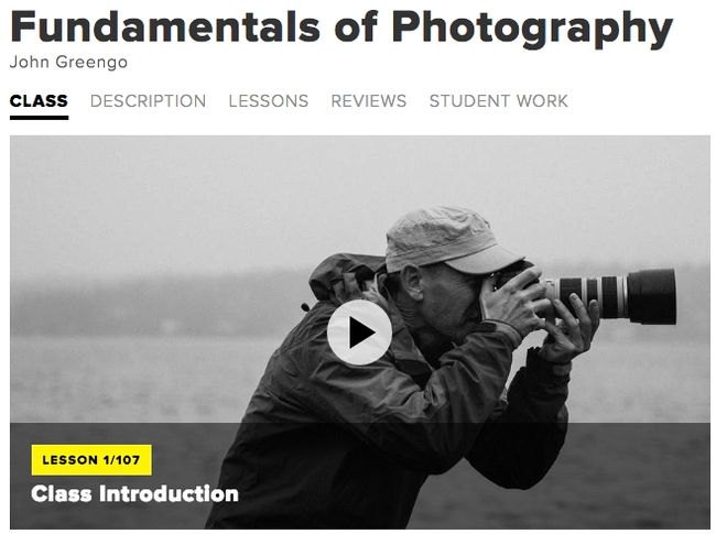 Paquete de curso de fotografía para principiantes de Creativelive
