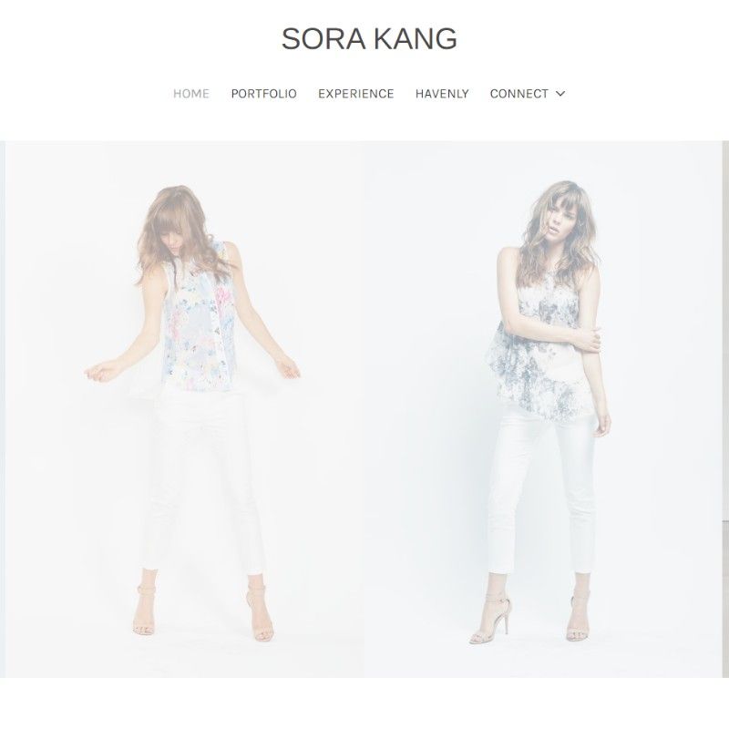 design de site de moda e roupas minimalista