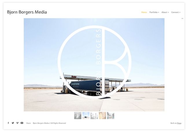 Sito web del portfolio minimalista di Bjorn Borgers