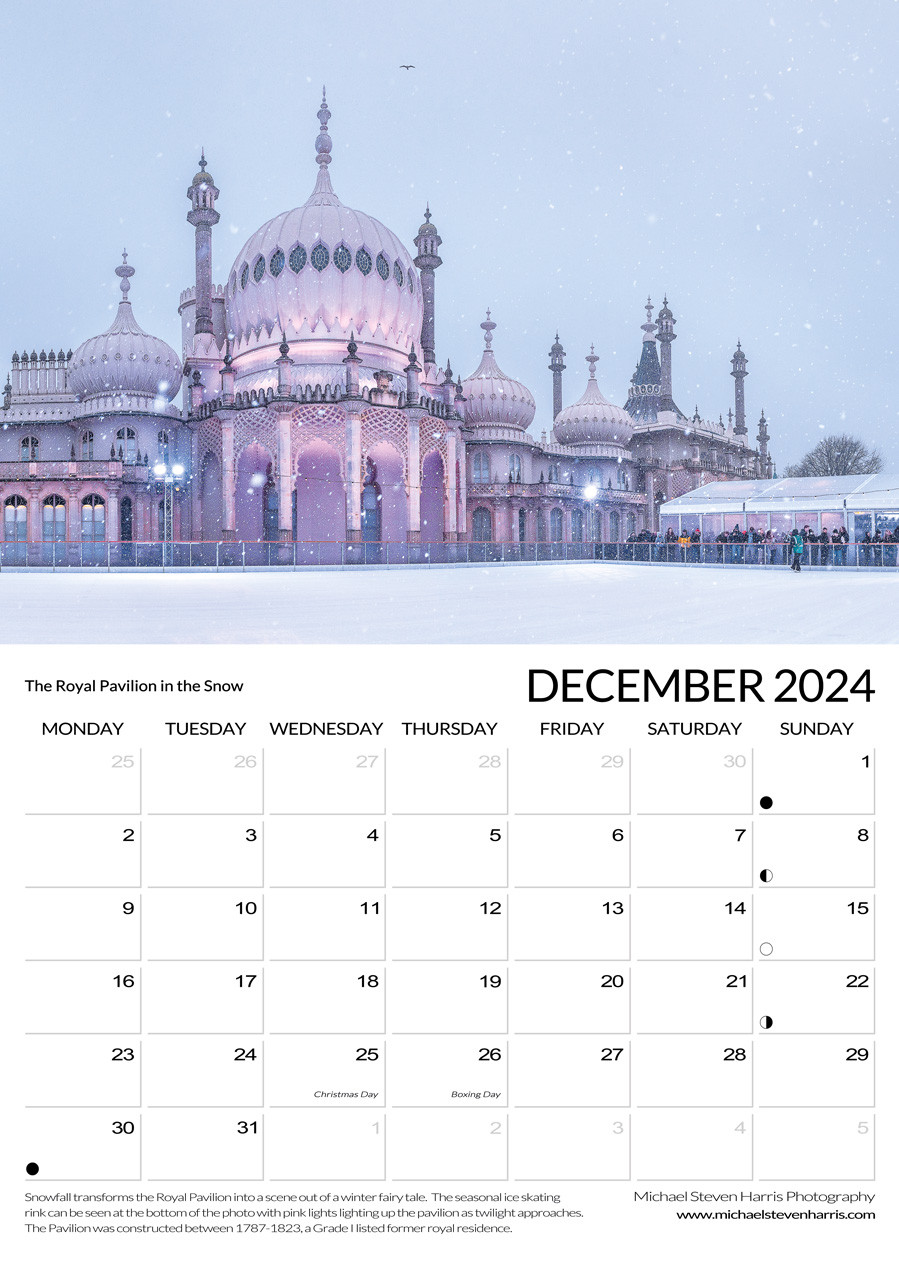 Brighton Calendar 2024 December