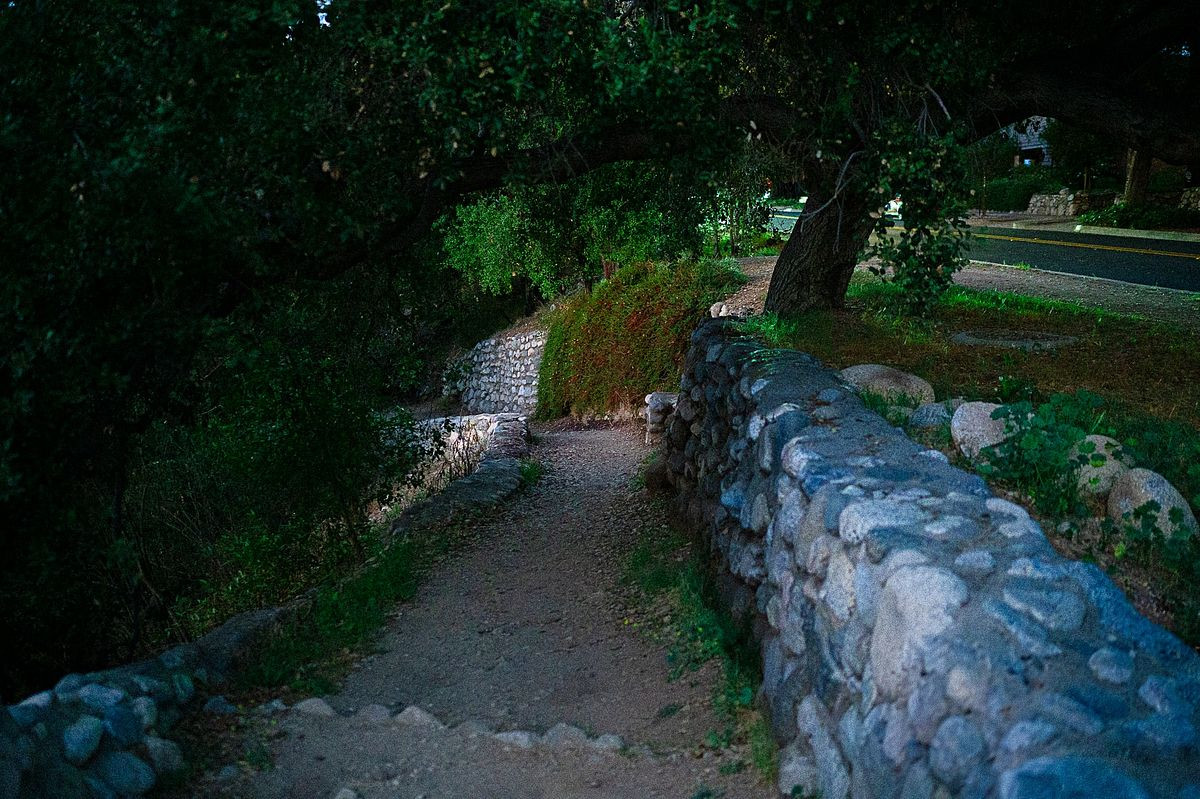 Beautiful stone wall in the Lower Arroyo Trail