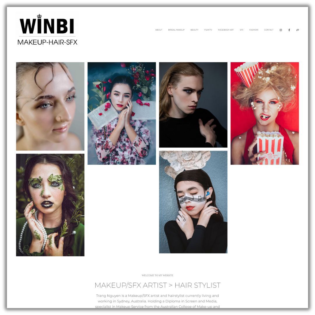 Winbimakeup – SFX-Portfolio-Website