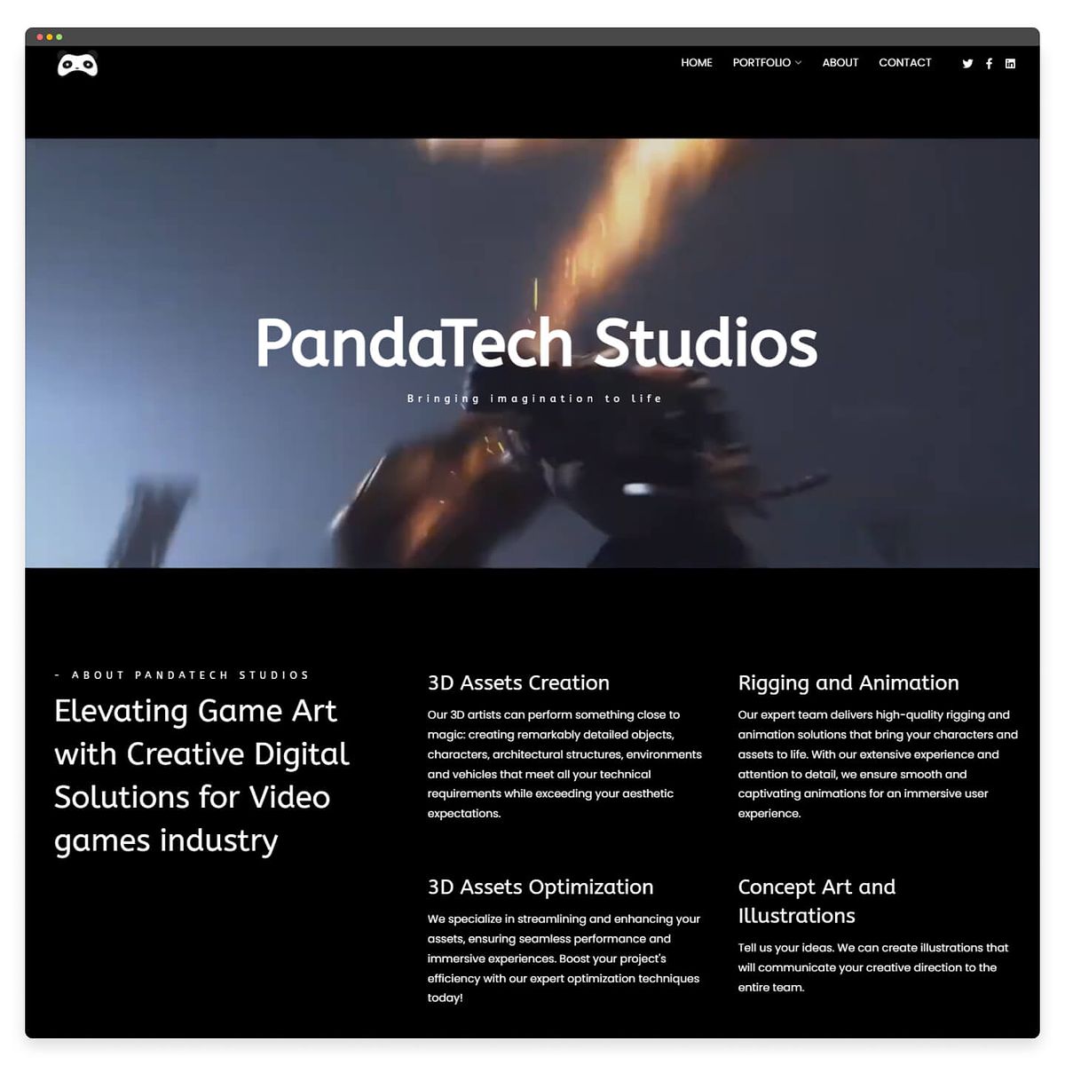 PandaTech Studios - Portfólio de Design Gráfico e 3D