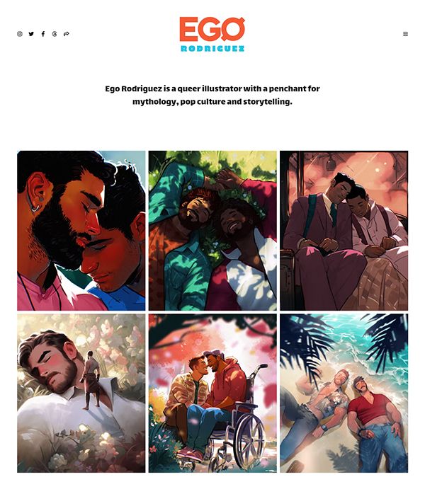 Esempi di siti web del portfolio Ego Rodriguez