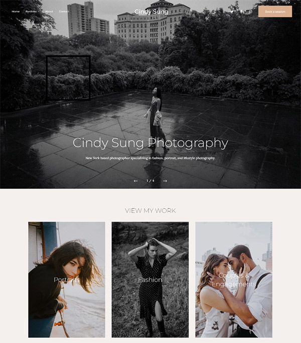 Cindy Sung Portfolio Website Examples