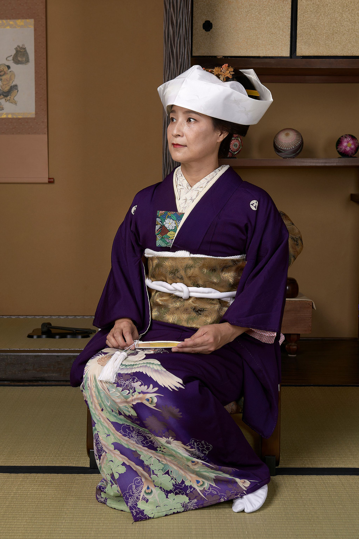 花嫁衣装 レトロ色打掛 ウエディングドレス 色打掛 レトロモダン