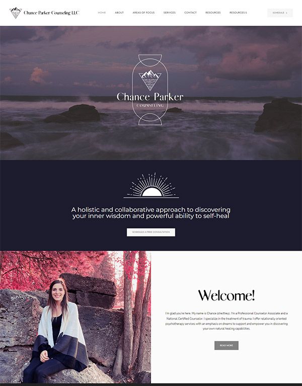 Chance Parker Portfolio Exemples de sites Web
