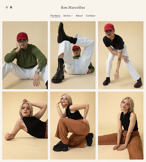 Rou - Sitio web de la cartera de fotógrafos editoriales y de moda - Pixpa