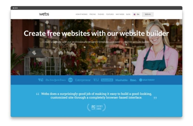 Webs เครื่องมือสร้างเว็บไซต์