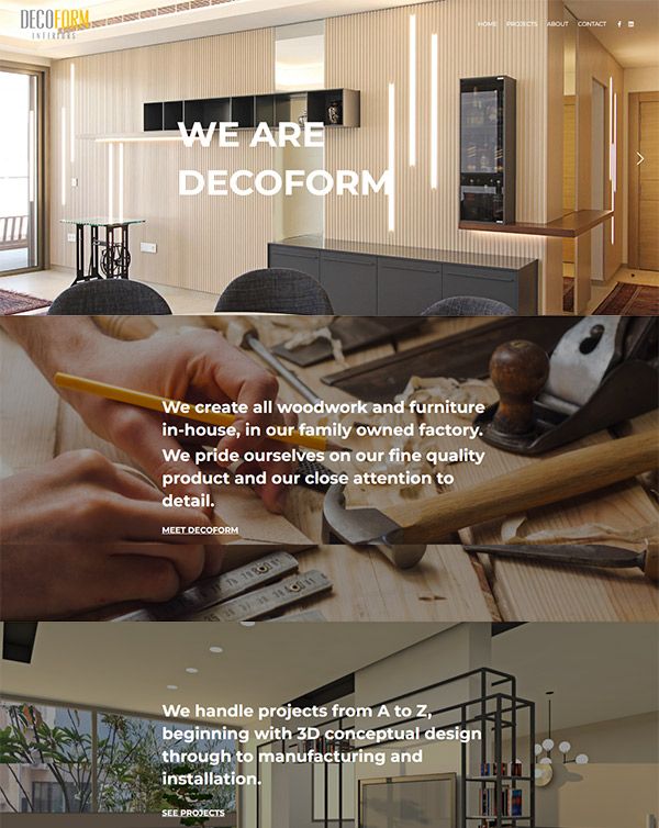Beispiele für Deco Form Portfolio-Websites
