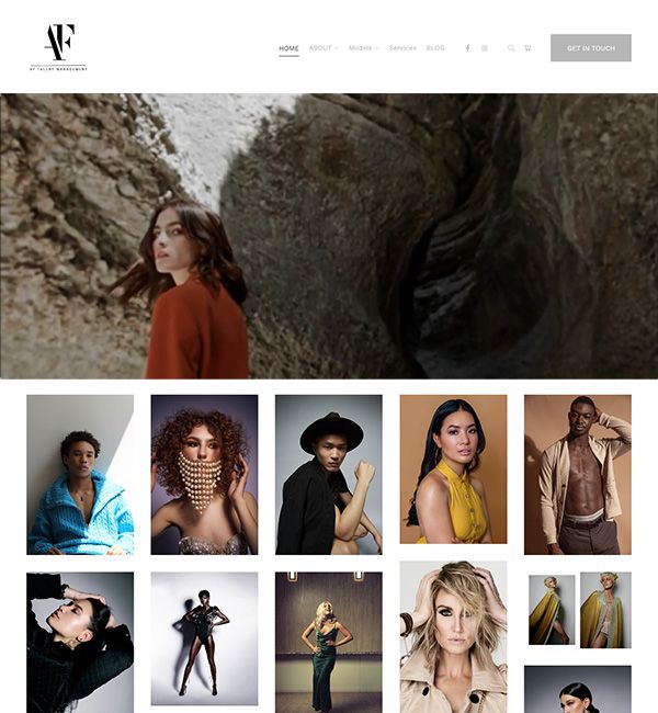Bestätigende Beispiele für Mode-Portfolio-Websites