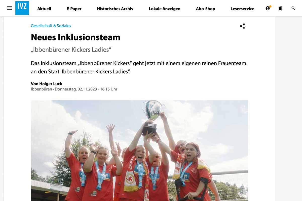 Inklusiver Frauenfußball bei den Ibbenbürener Kickers | Gemeinschaft und  Freude am Spiel