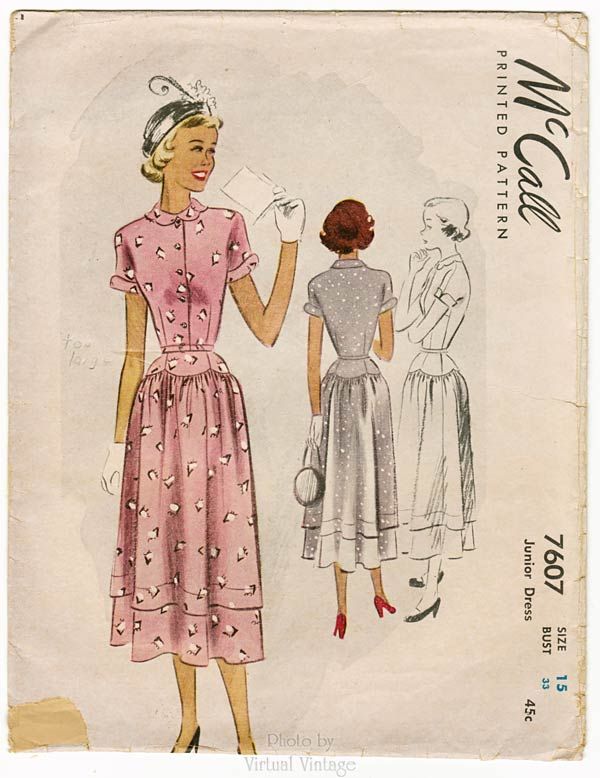 1940s tea dress outlet pattern