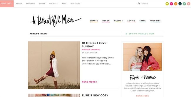 A Beautiful Mess best blogs for designers