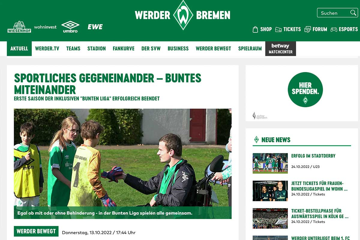 Teams der Bunte Liga, SV Werder Bremen.