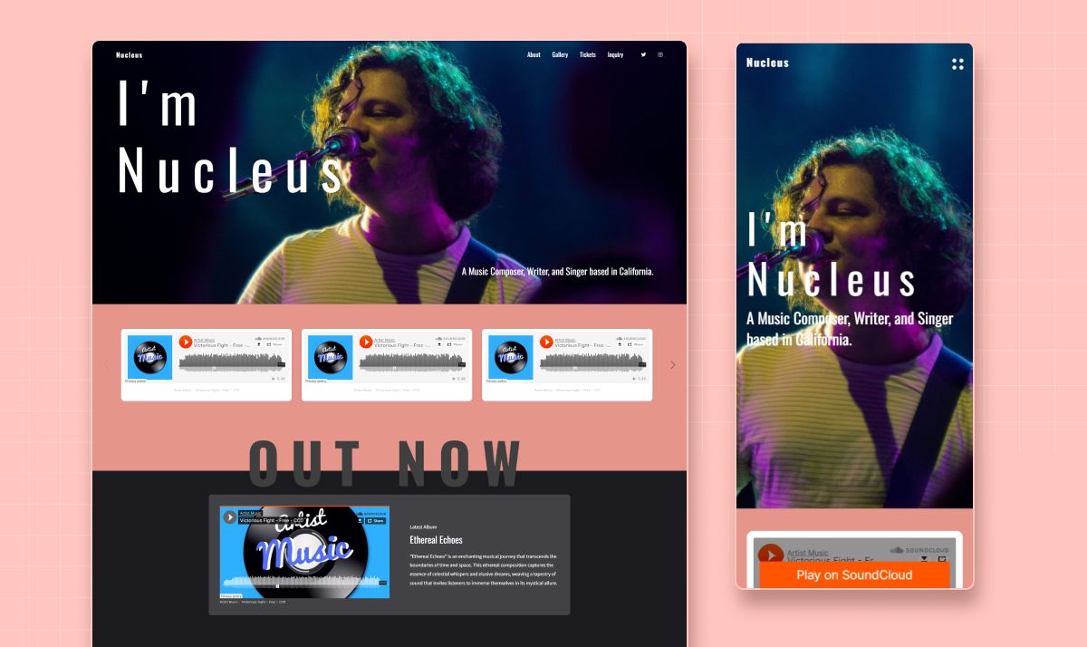 Nucleus - Music website Template