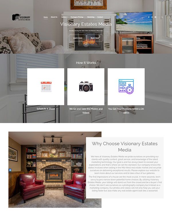 Jacob Kinneman - sito web di fotografia immobiliare realizzato utilizzando pixpa