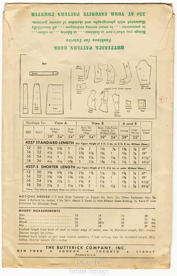 Butterick 8796 1940s pants trousers pantsuit forties