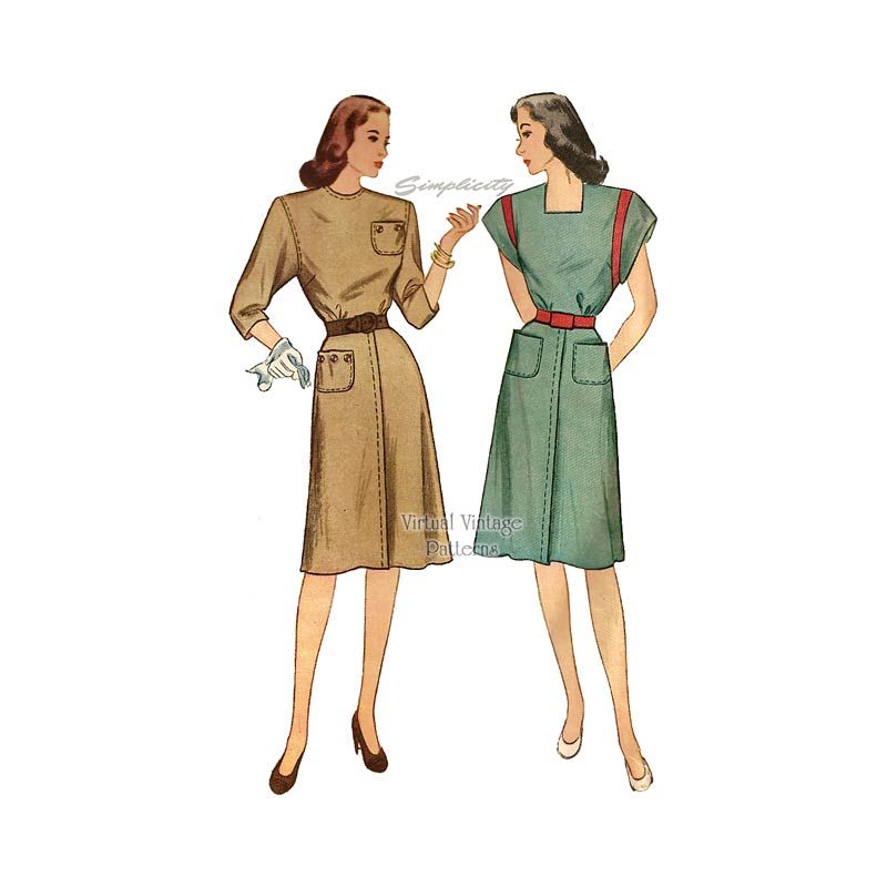 Simplicity 4586 1940s Dress Vintage Sewing Pattern – WeSewRetro