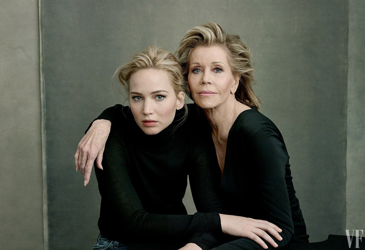Jane Fonda and Jennifer Lawrence by Annie Leibovitz