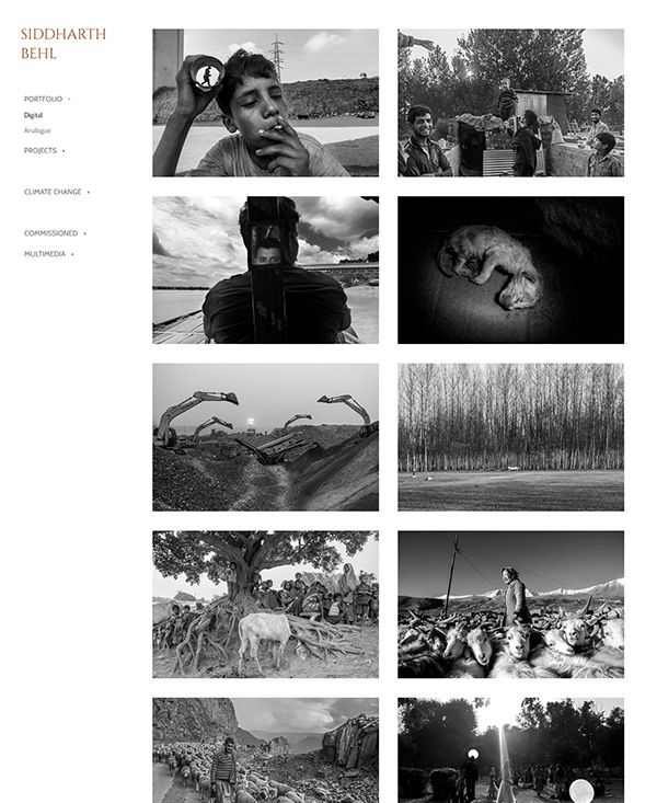 Siddharth Behl Portfolio Website Voorbeelden