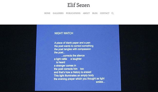 Sitio web del autor de Elif Sezen