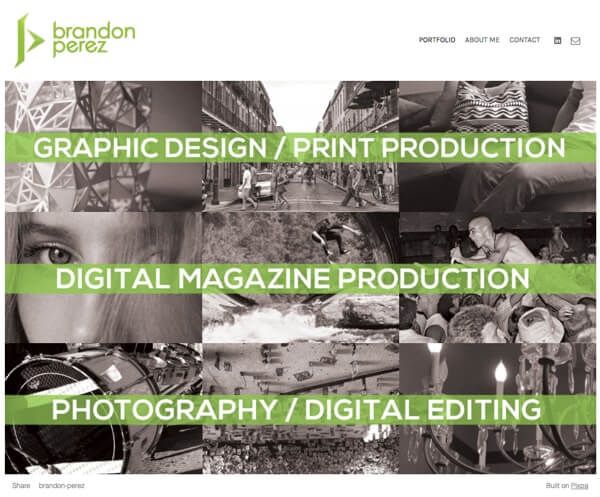 Brandon Perez Portfolio Website Examples