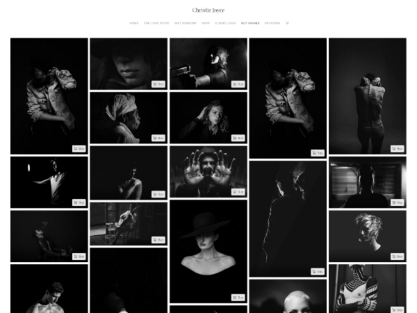 black themed ecommerce gallery