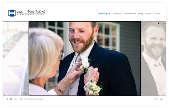เว็บไซต์ภาพถ่ายงานแต่งงานของ Ryan Hirschberg