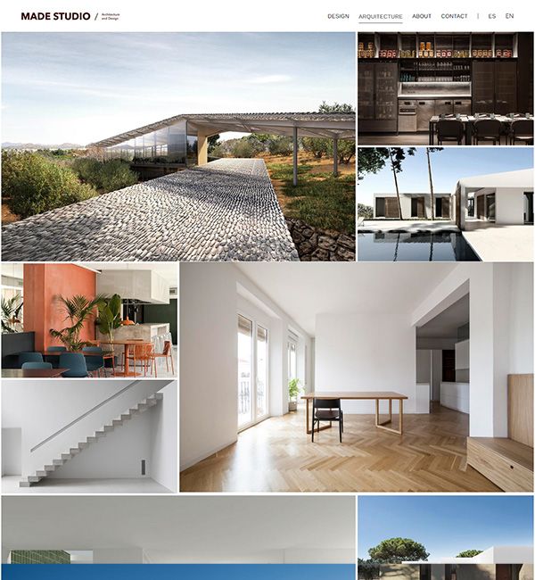Esempi di siti web di portfolio di Made Architects