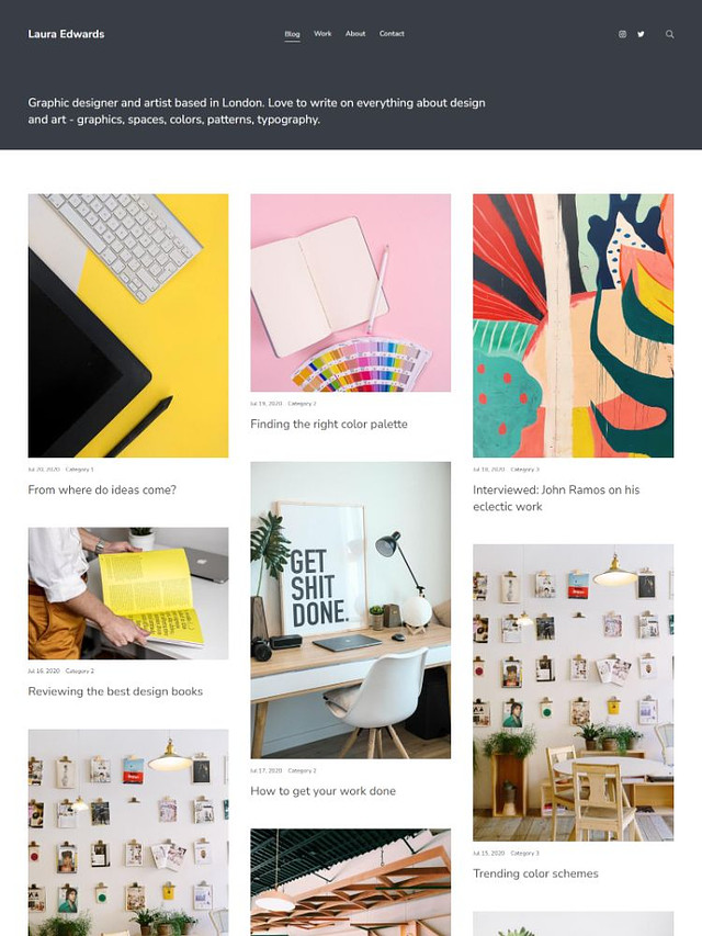 Sundance -  Pixpa Webbplatsmall för grafisk och webbdesign