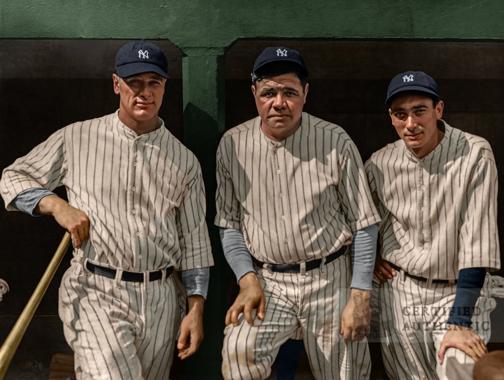 New York Yankees - Gehrig, Ruth, and Lazzeri (1927)