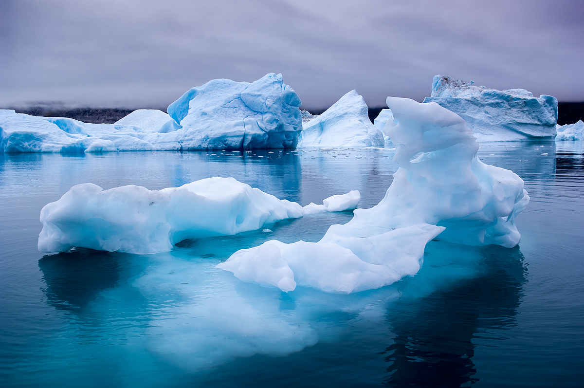 Blue Icebergs in Greenland