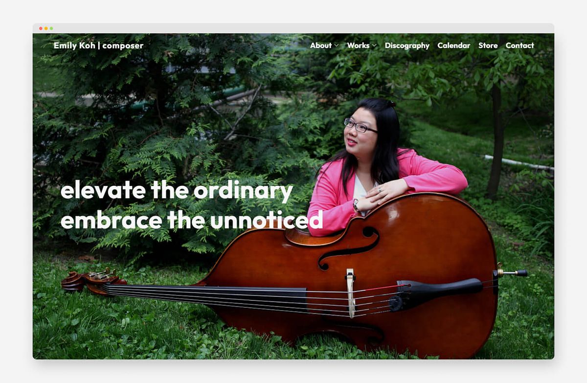 Эмили Ко - веб-сайт портфолио музыкального композитора