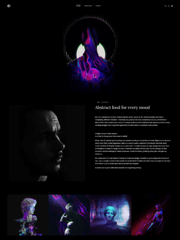 Mihailo Vucenic – Grafikdesigner-Portfolio-Website